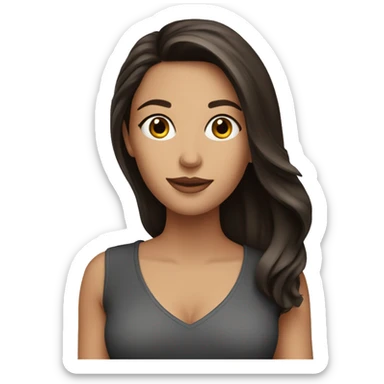 attractive brunette sticker