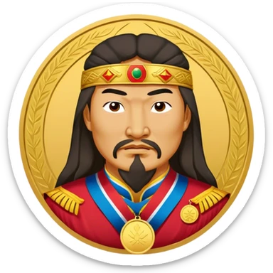 genghis khan win a gold medal sticker