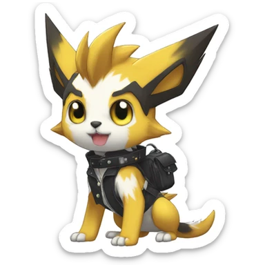 cute cool edgy punk Digimon-Fakemon-animal full body sticker