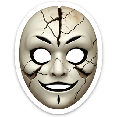Halloween spooky mask sticker