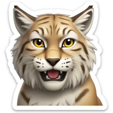Furious mad annoyed angry lynx sticker