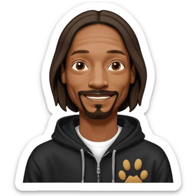 snoop dogg with black hoodie sticker