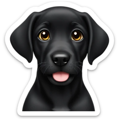A very cute black labarador puppy sticker