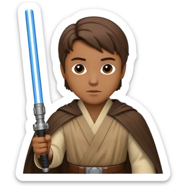 Jedi Knight with lightsaber sticker