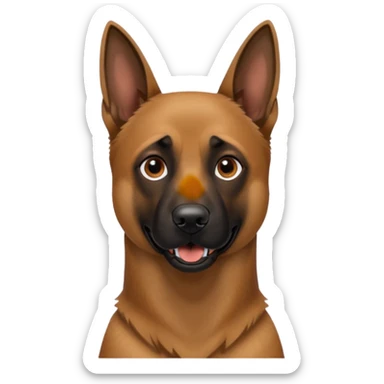 Belgian malinois dog barking sticker