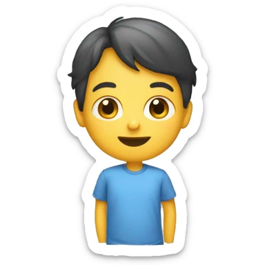 Un garçon disant bonne nuit à une fille sticker