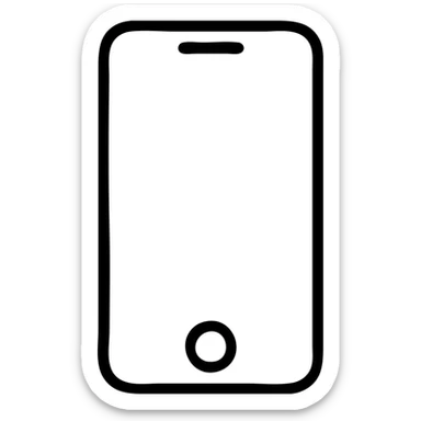iPhone, modern icon style, simple and recognizable, minimal details, clean lines, no text sticker