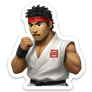 Street Fighter Ryu getting an interview sticker