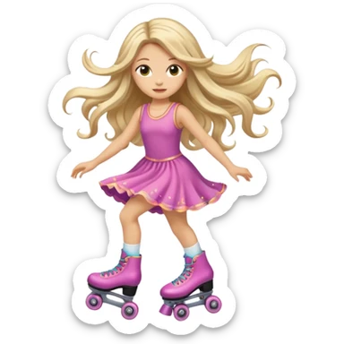 fairy on roller skates sticker