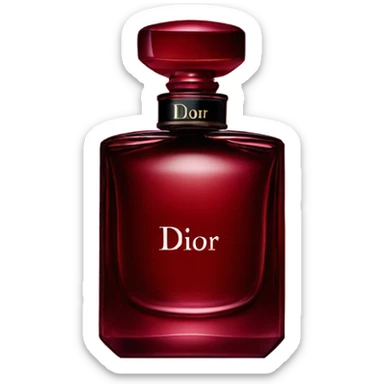 Dark red Dior parfum  sticker