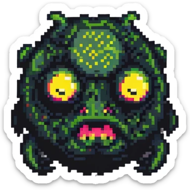 Blob monster with one eye sticker