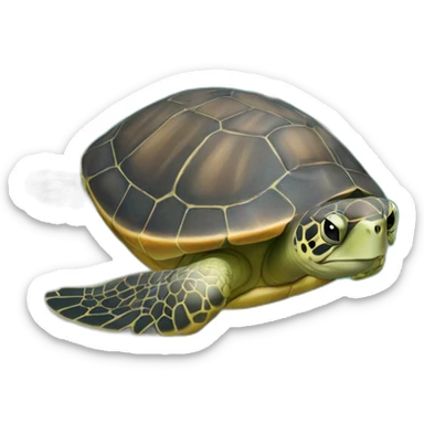 Tortue de mer à la piscine sticker