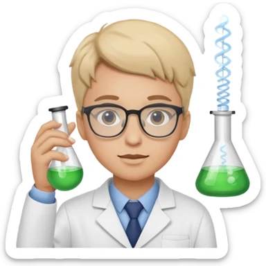 young pharmacist studying scienc sticker