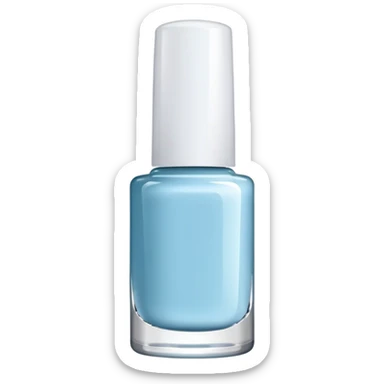 Light blue nail polish bottle sticker