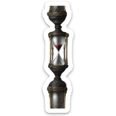 vintage ghotic black  hourglass sticker