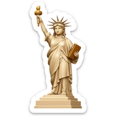 Statua de la libertad color beige sticker