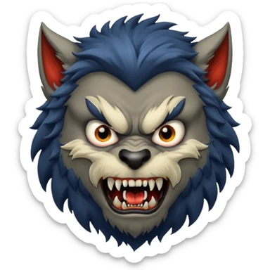 When boy becomes werewolf. sticker