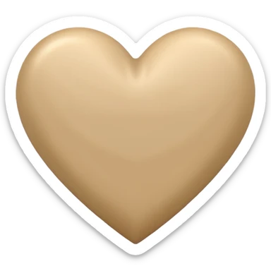 Beige heart emoji sticker