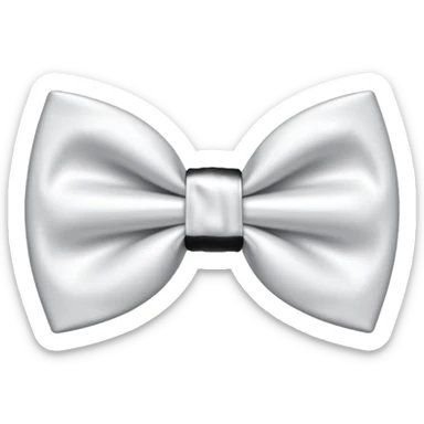 White bow tie like iPhone Emoji boetie sticker
