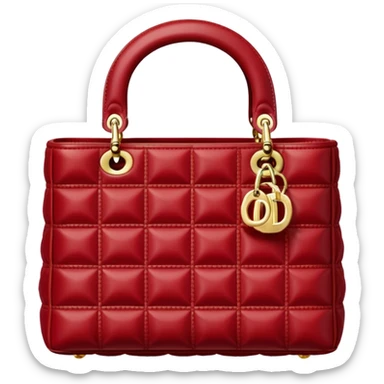 lady dior dark red bag sticker