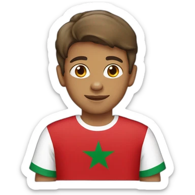 Morocco boy with t-shirt Morocco name yahya  sticker