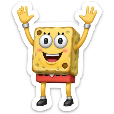 bob esponja bailando sticker