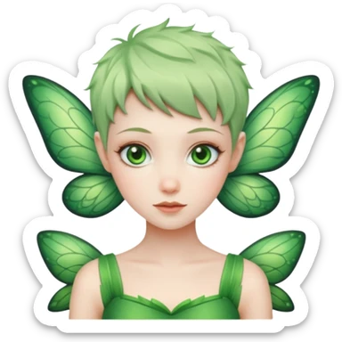 fairy with pixie haircut sticker