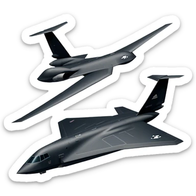 Military Bomber - B-2 Spirit - Northrop Grumman (Model Year: 2021) (Iconic colour: Stealth black) sticker