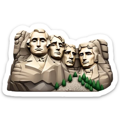 Cinematic Realistic Mount Rushmore Emoji sticker