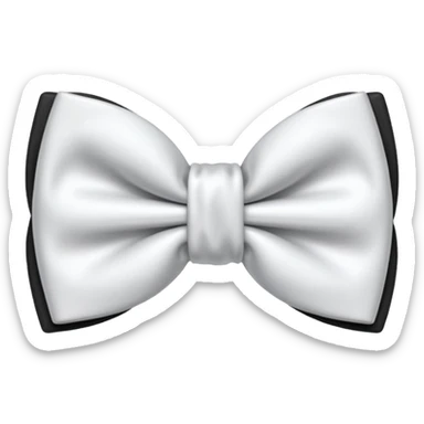 White bow tie like iPhone Emoji boetie sticker