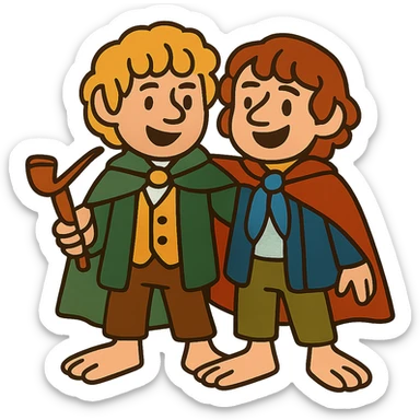 Merry and Pippin together sticker