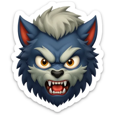 When boy becomes werewolf. sticker