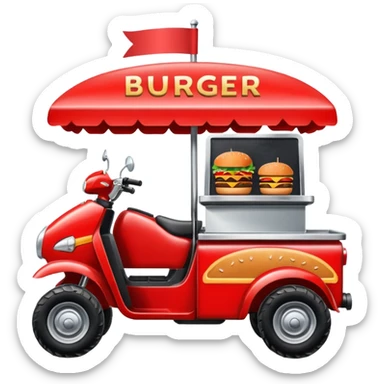 burger stall four wheeler sticker