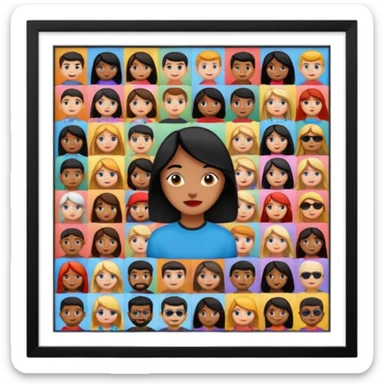 girly framed gallery of photos sticker