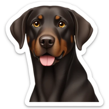 Brown labrador crossed with beauceron sticker