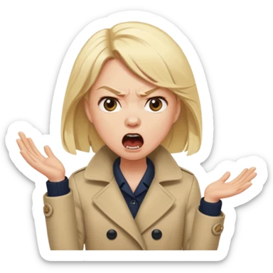 a karen mom yelling at somebody that wont take their dog out sticker