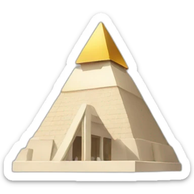 luxor hotel with a white triangle sticker