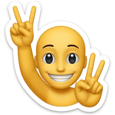 Fuck you hand sign in front of smiling face sticker