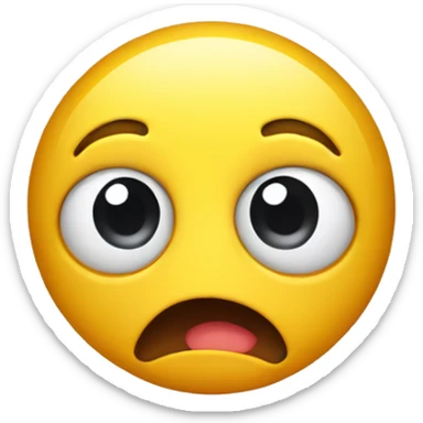 A shocked smiley face sticker