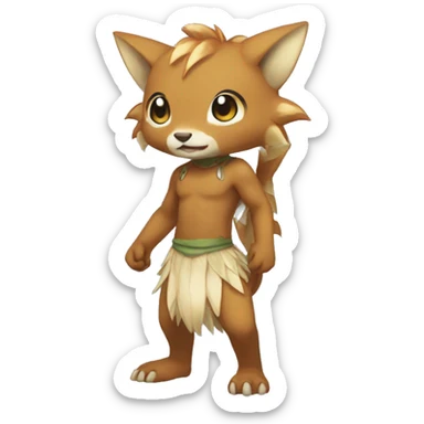 Anthro BagBean-Fakémon Full Body sticker