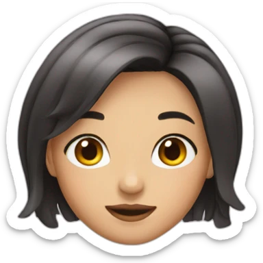 girl Bob hairstyle. sticker