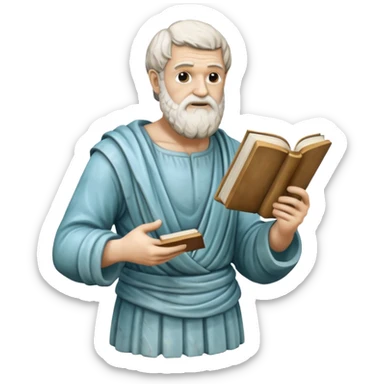 monument to Aristotle with a book sticker