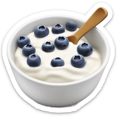 ￼￼ yogurt bowl with blueberries  sticker
