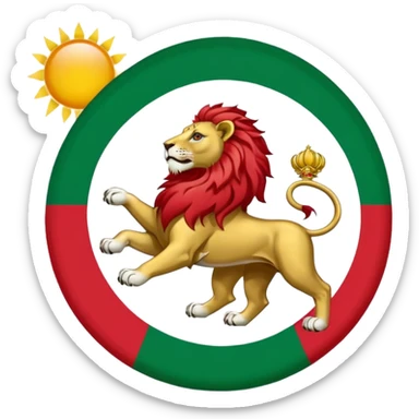 Iranian flag when javid shah was in power sticker