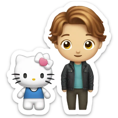 Hello Kitty and Dear Daniel sticker