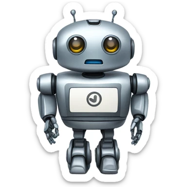 a robot greeting the viewer sticker