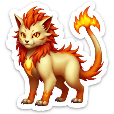 Meowster-Demon-Fakémon-Vernid-Fionbri-hybrid-creature sticker