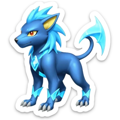 Modern Cyber Manectric-Luxray-creature, full body sticker