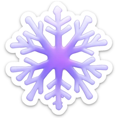 pastel pink and purple aurora snowflake  sticker