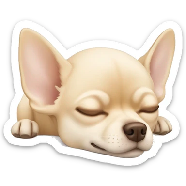 Sleeping all beige Chihuahua   sticker